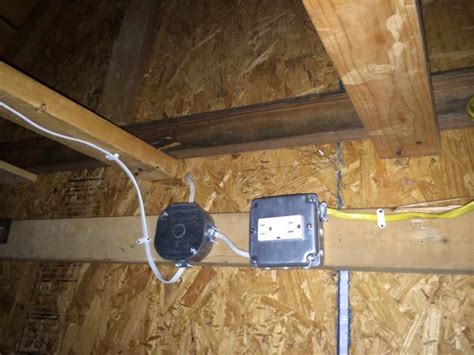 attic junction box metal or plastic|electrical junction box in attic.